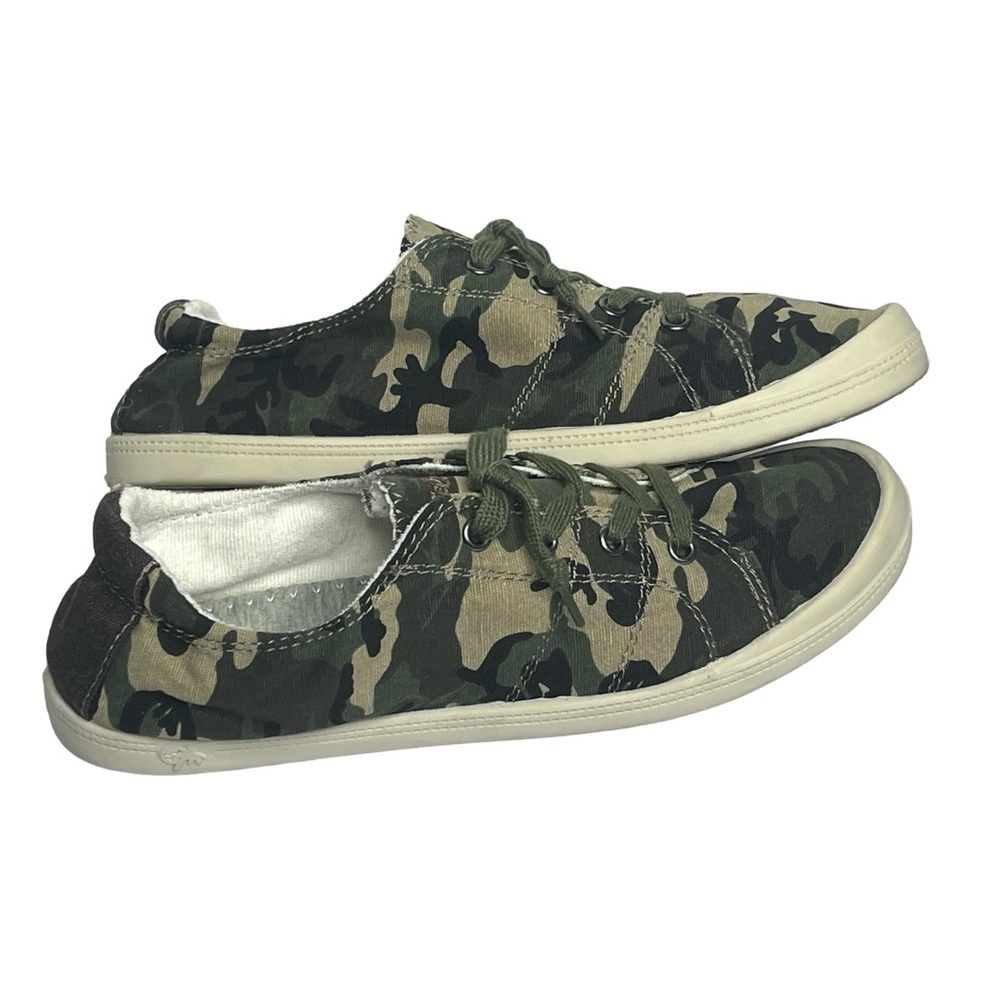 Jellypop Womens Green Shoes Camo Round‎ Toe Low Top Lace Up Sneaker Size 9.5 M - Picture 3 of 8